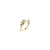 Prsten s dijamantskim lovorovim vijencem žuti (14K) glavni - Popular Jewelry - Njujork