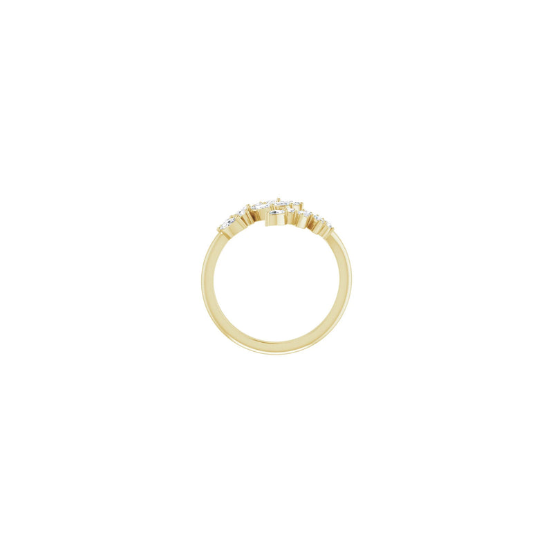 Diamond Laurel Wreath Ring yellow (14K) setting - Popular Jewelry - New York