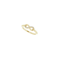 Anell infinit de diamants semi-accentuat en diagonal groc (14K) - Popular Jewelry - Nova York