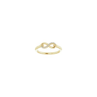 Diamond Semi-Accented Infinity Ring yellow (14K) front - Popular Jewelry - New York