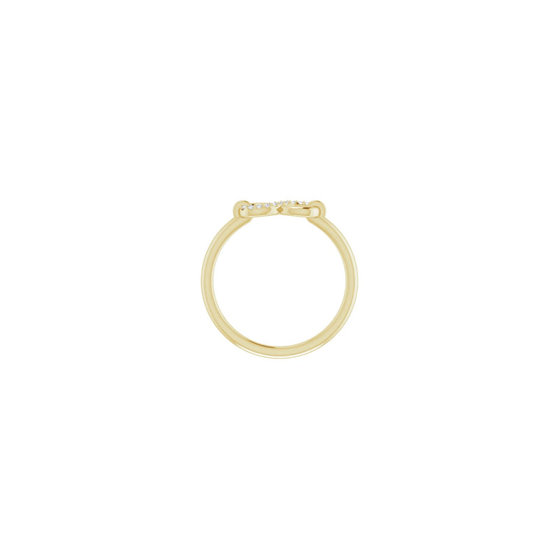 Diamond Semi-Accented Infinity Ring yellow (14K) setting - Popular Jewelry - New York