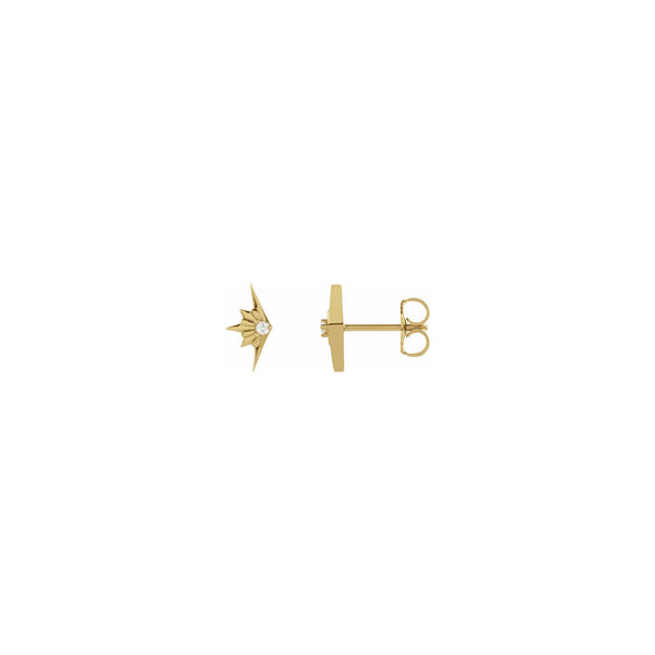 Diamond Starburst Stud Earrings yellow (14K) main - Popular Jewelry - New York