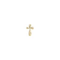 Diamond Streamline Infinity Cross kulons dzeltens (14K) priekšpusē - Popular Jewelry - Ņujorka