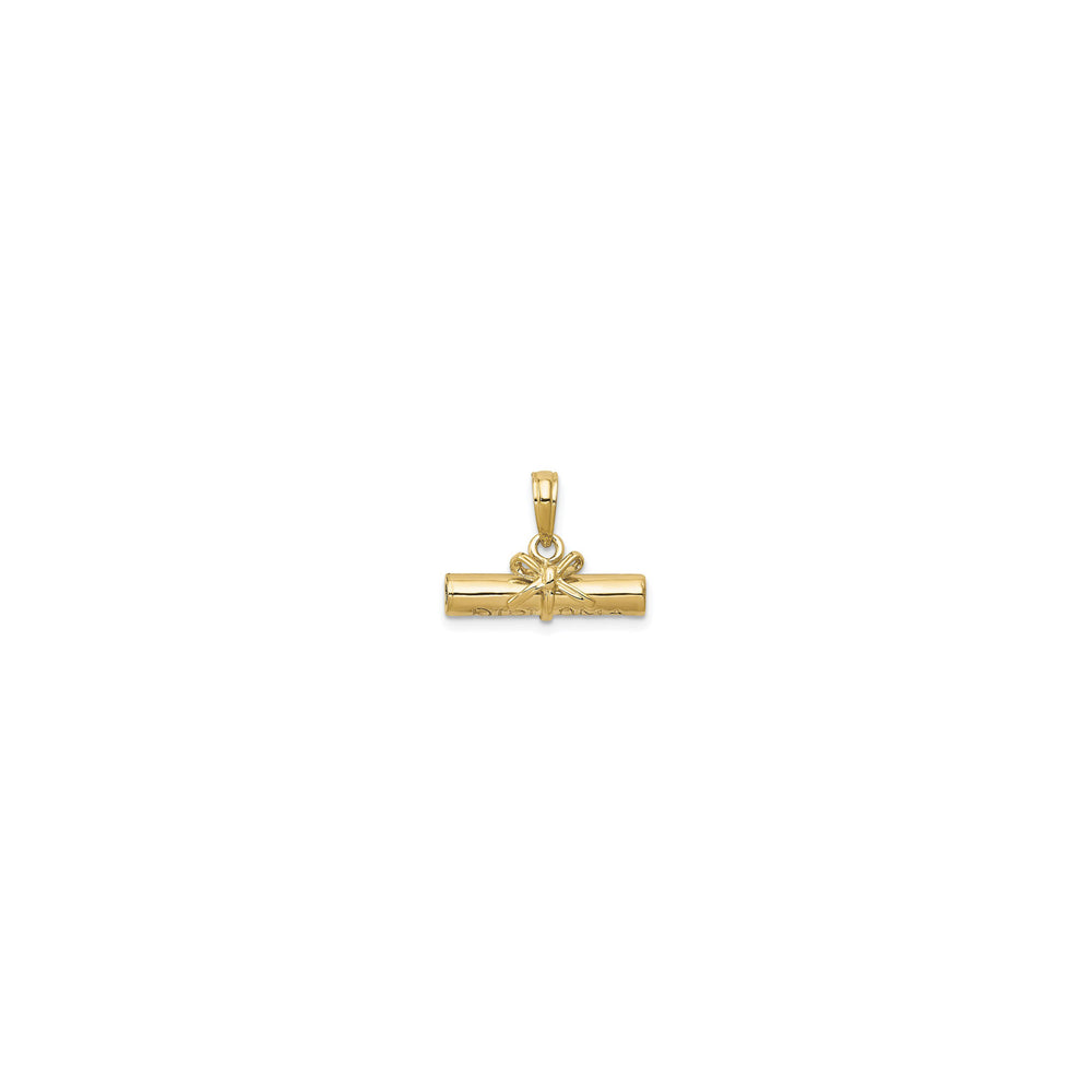 Diploma 3D Pendant (14K) front - Popular Jewelry - New York