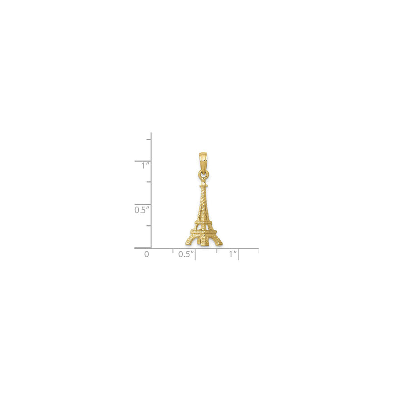 Eiffel Tower Pendant yellow (14K) scale - Popular Jewelry - New York