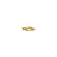 Elongated Link Freeform Ring (14K) front - Popular Jewelry - New York