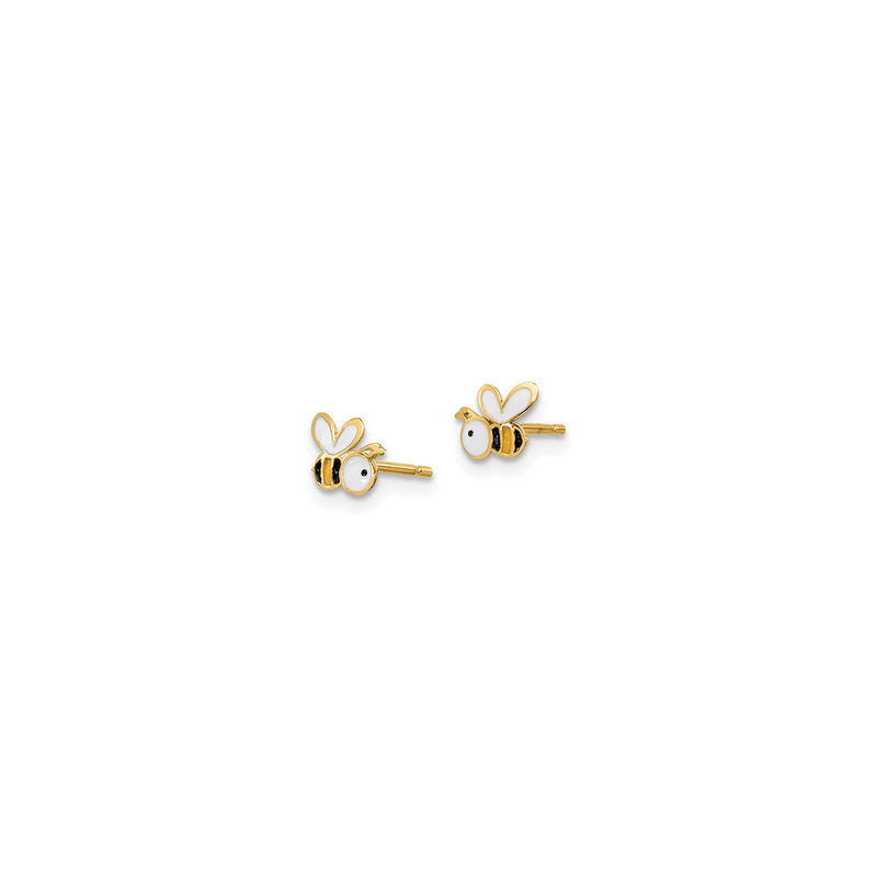 Endearing Bee Stud Earrings (14K) side - Popular Jewelry - New York