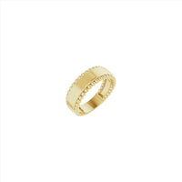 Engravable Beaded Ring yellow (14K) main - Popular Jewelry - New York
