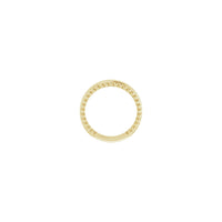 Engravable Beaded Ring yellow (14K) setting - Popular Jewelry - New York