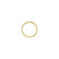 Grawerowany pierścionek z koralikami w kolorze żółtym (14K) - Popular Jewelry - Nowy Jork