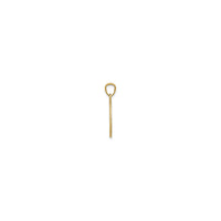 Pendentif cercle de corde de pommier familial (14K) côté - Popular Jewelry - New York
