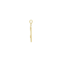 Slektstre Tre edelstenesirkel anheng gul (14K) side - Popular Jewelry - New York