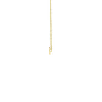 Feather Necklace yellow (14K) side - Popular Jewelry - New York