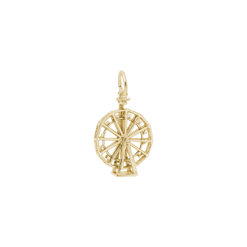 Ferris Wheel Pendant yellow (14K) main - Popular Jewelry - New York