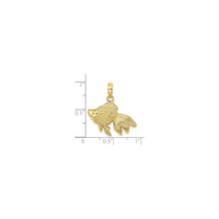 Gold Fish Pendant (14K) scale - Popular Jewelry - New York
