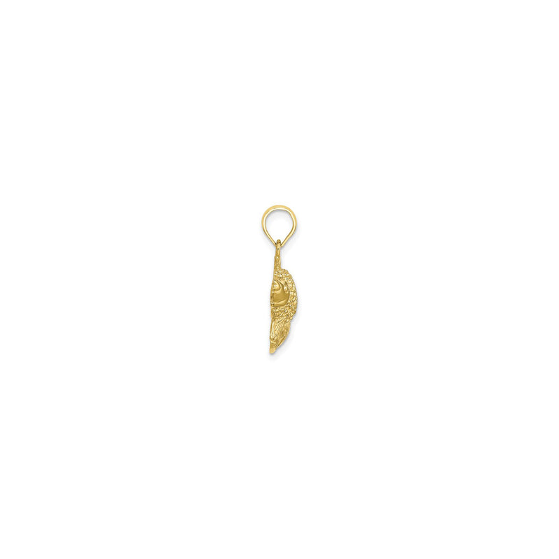 Gold Fish Pendant (14K) side - Popular Jewelry - New York