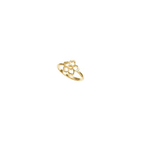 Прстен за забрану цвећа жута (14К) дијагонале - Popular Jewelry - Њу Јорк