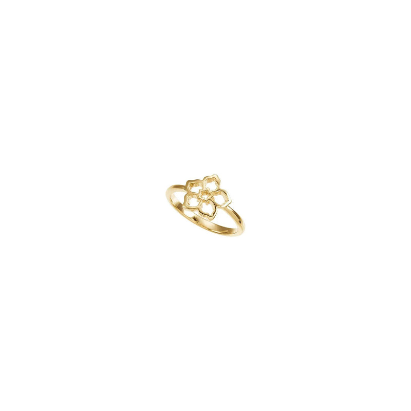 Forget Me Not Flower Ring yellow (14K) diagonal - Popular Jewelry - New York