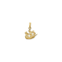 Four Sail Cruising Ship Pendant (14K) back - Popular Jewelry - New York