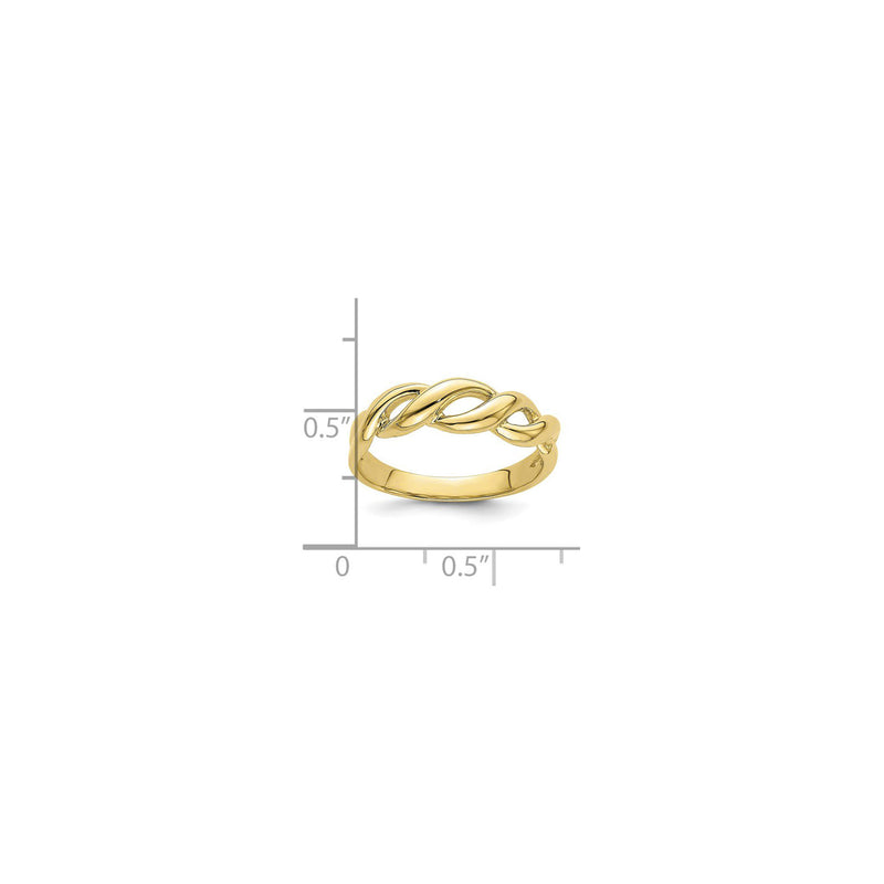 Freeform Braid Ring (14K) scale - Popular Jewelry - New York
