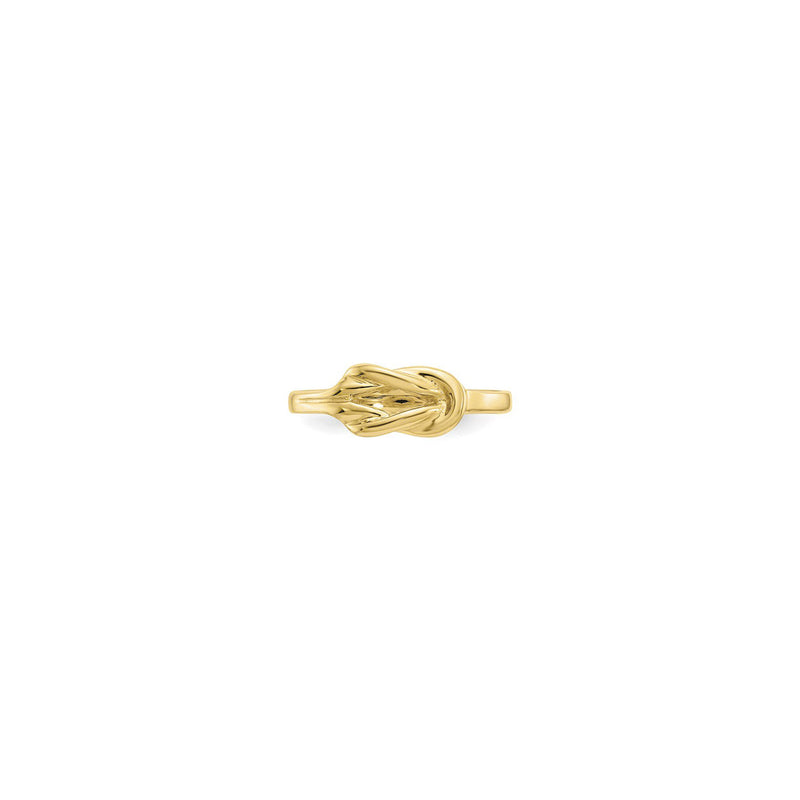 Freeform Love Knot Ring yellow (14K) front - Popular Jewelry - New York