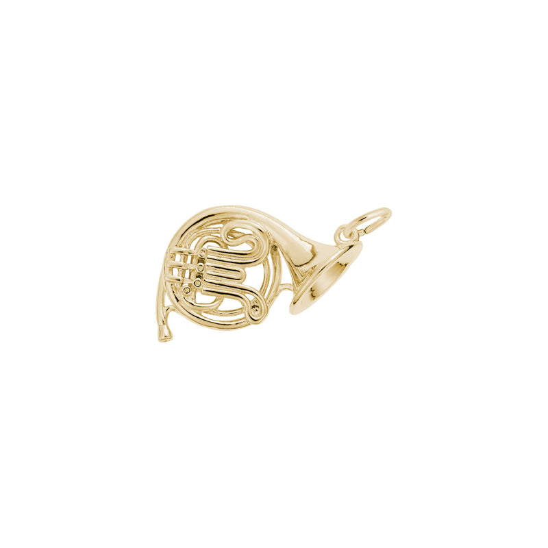 French Horn Charm yellow (14K) main - Popular Jewelry - New York