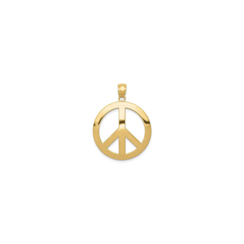 Golden Peace Symbol Pendant (14K) front - Popular Jewelry - New York
