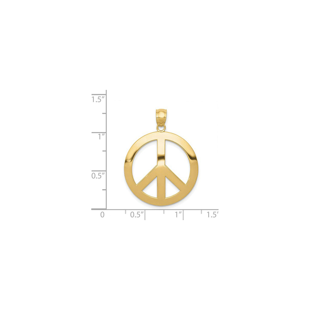 Golden Peace Symbol Pendant – Popular J