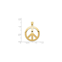 Golden Peace Symbol Pendant (14K) scale - Popular Jewelry - Novjorko