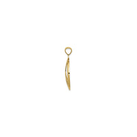 Golden Peace Symbol Pendant (14K) side - Popular Jewelry - Novjorko