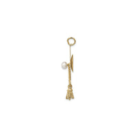 Izlaiduma vāciņš ar pērļu kulonu (14K) pusi - Popular Jewelry - Ņujorka
