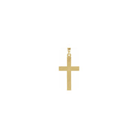 Подвеска с плоским крестом с рифлением, желтая (14K) на спине - Popular Jewelry - Нью-Йорк
