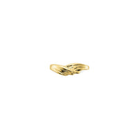 Кольца свабоднай формы з канаўкамі (14K) спераду - Popular Jewelry - Нью-Ёрк