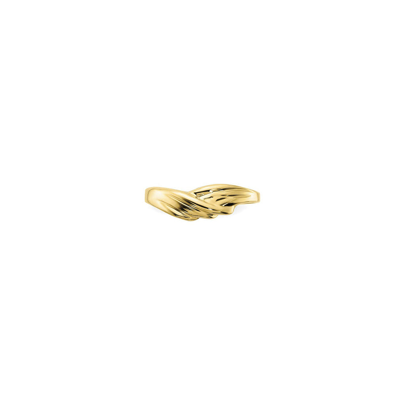 Grooved Freeform Ring (14K) front - Popular Jewelry - New York