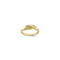 Кольца свабоднай формы з канаўкамі (14K) спераду - Popular Jewelry - Нью-Ёрк
