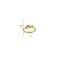 Skala Ring Bentuk Bebas Alur (14K) - Popular Jewelry - New York