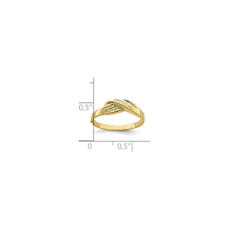 Grooved Freeform Ring (14K) scale - Popular Jewelry - New York