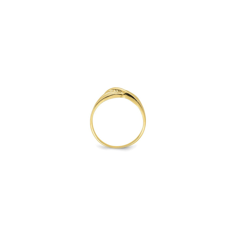 Grooved Freeform Ring (14K) setting - Popular Jewelry - New York