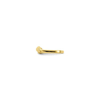 Рыфляванае кольца свабоднай формы (14K) збоку - Popular Jewelry - Нью-Ёрк