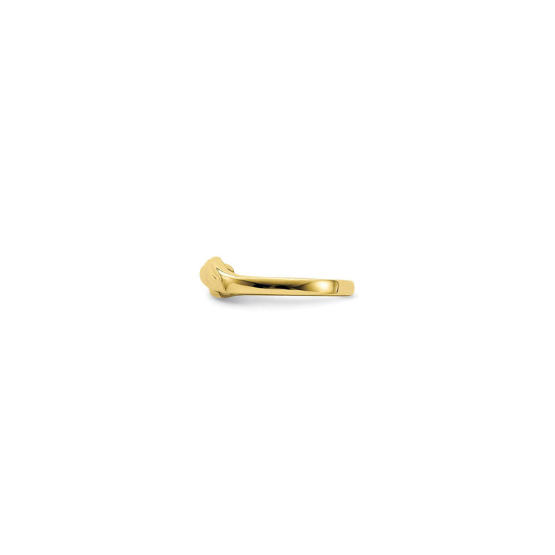 Grooved Freeform Ring (14K) side - Popular Jewelry - New York