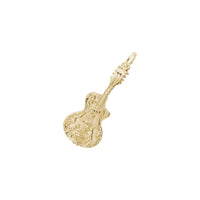 Grooved Guitar Charm yellow (14K) main - Popular Jewelry - New York