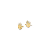 Hand Stud Earrings (14K) side - Popular Jewelry - New York
