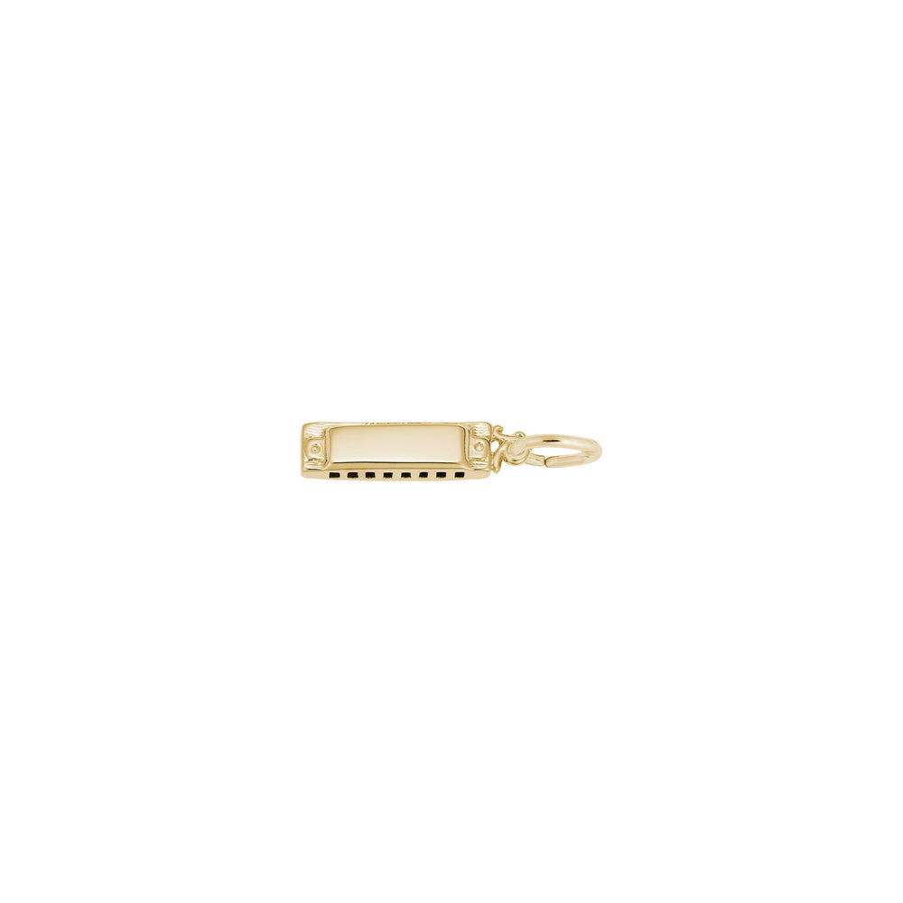 Harmonica Charm yellow (14K) main - Popular Jewelry - New York