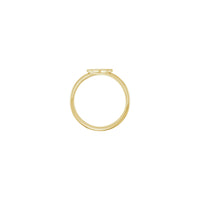 Sirds stackable Signet Ring dzeltens (14K) iestatījums — Popular Jewelry - Ņujorka