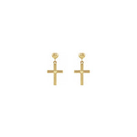 हेर्डेड क्रस ड्याlingलि Ear झुम्का (१K के) अगाडि - Popular Jewelry - न्यूयोर्क