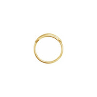 Poziomy pasek Signet Ring żółty (14K) ustawienie - Popular Jewelry - Nowy Jork