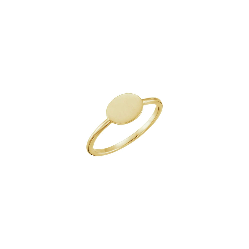 Oval Stackable Rings Horizontal Oval Stackable Signet Ring – Popular J