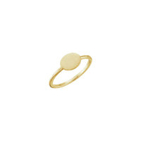 Horizontal Oval Stackable Signet Ring сары (14K) негизги - Popular Jewelry - Нью-Йорк