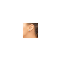 Icy Clover Stud Earrings (kālā) k modelkohu - Popular Jewelry - Nuioka