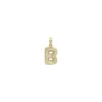 Icy Puffy Initial Letter Pendant B (14K) i mua - Popular Jewelry - Niu Ioka